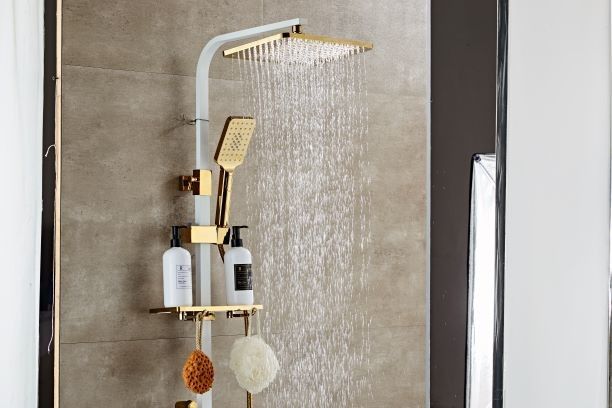 DN15  Solid Brass Thermostatic Dual Head Mixer Shower
