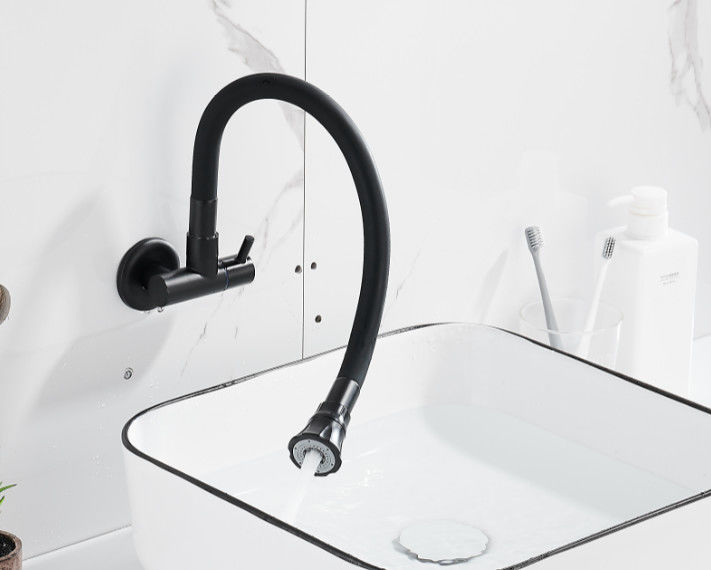 Wall Mounted Kitchen Hotel Single Hole SUS Concealed Basin Mixer